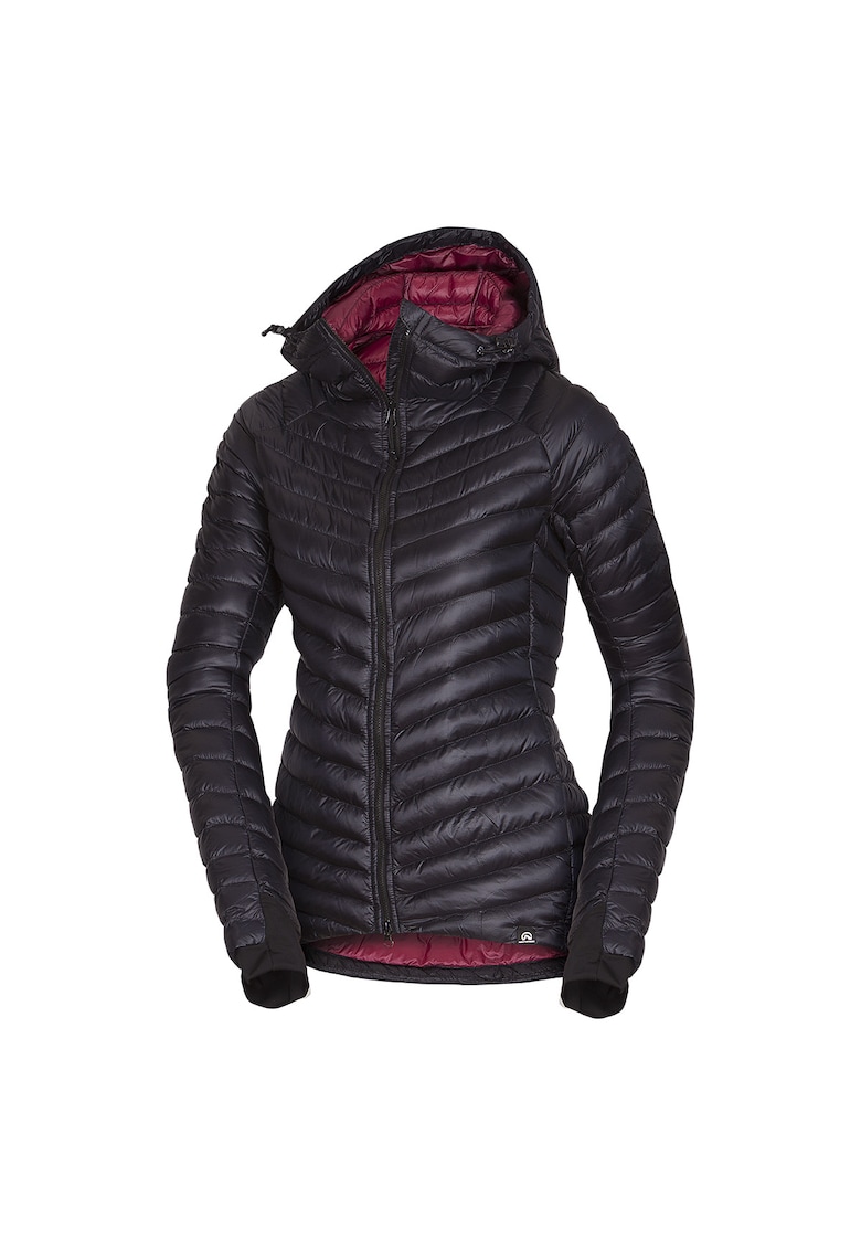 Jacheta dama trekking cu izolatie Primaloft® InsulationDown Blend Beskydy - Negru