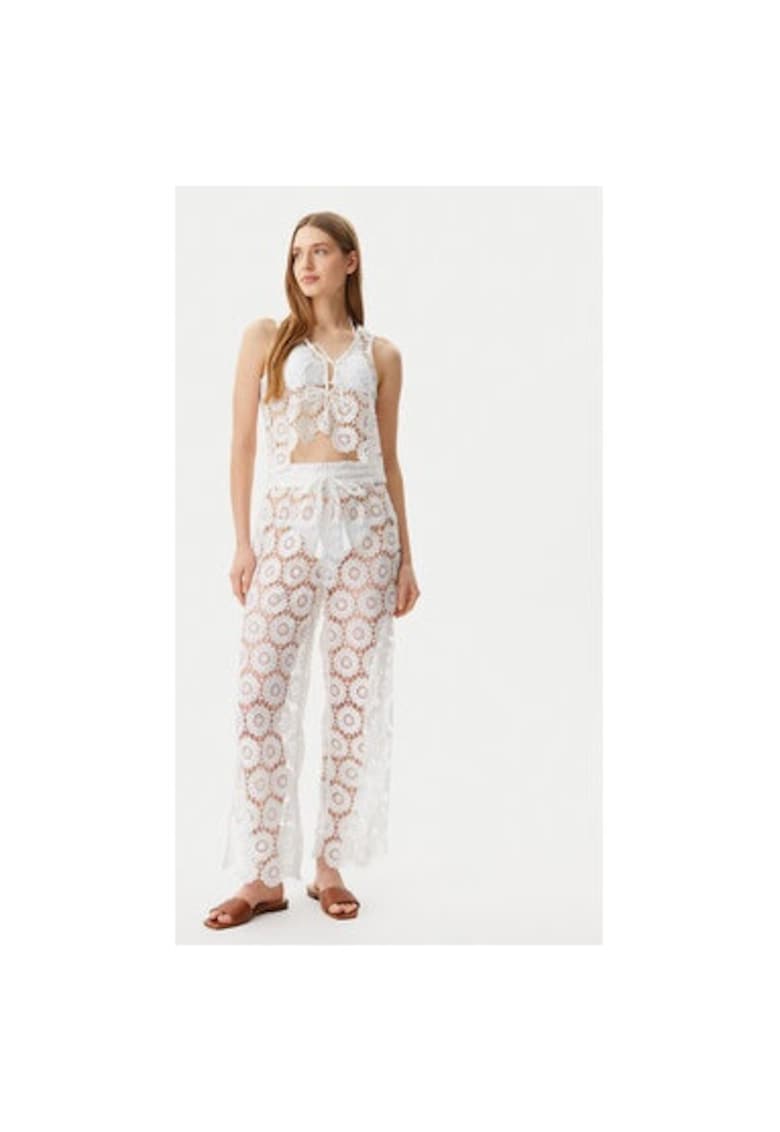 Pantaloni dama - 304991516 - Poliester - Alb Pantaloni dama - 304991516 - Poliester - Alb