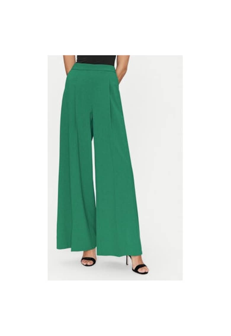 Pantaloni dama - 305172587 - Poliester - Verde