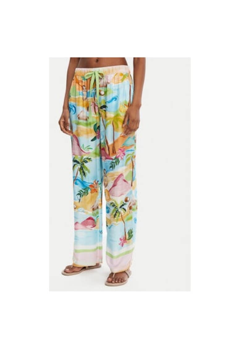 Pantaloni dama -  304991578 - Viscoza - Multicolor