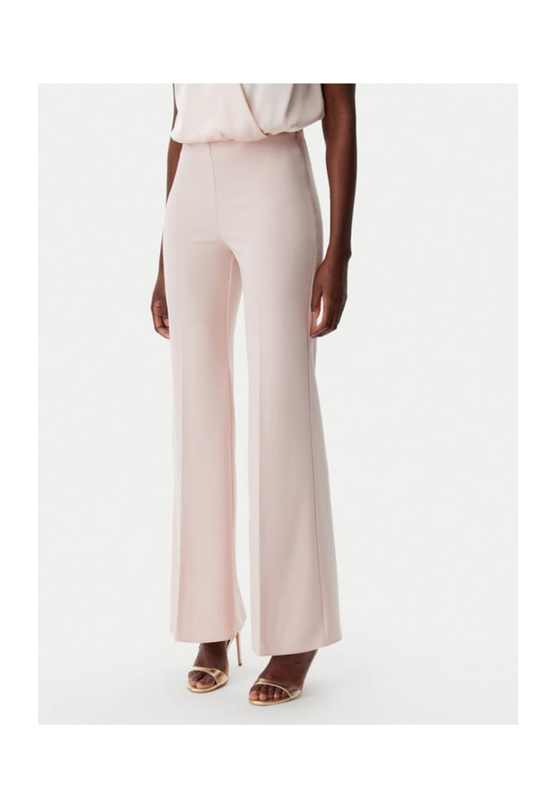 Pantaloni dama - 305318398 - Poliester - Roz - Roz