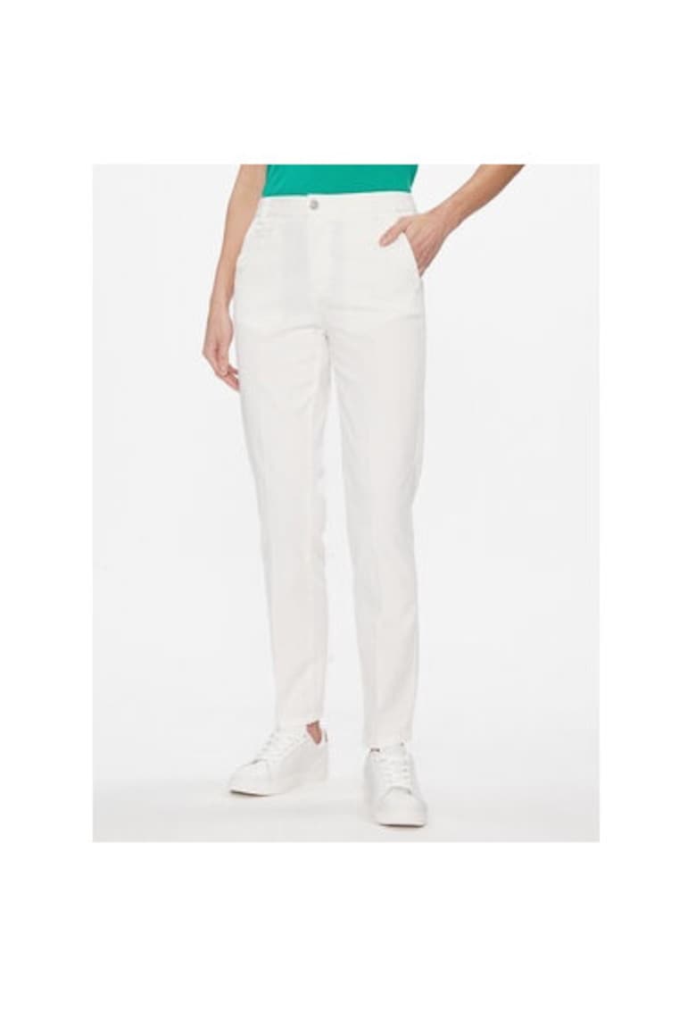 Pantaloni dama -  303814021 - Bumbac - Alb