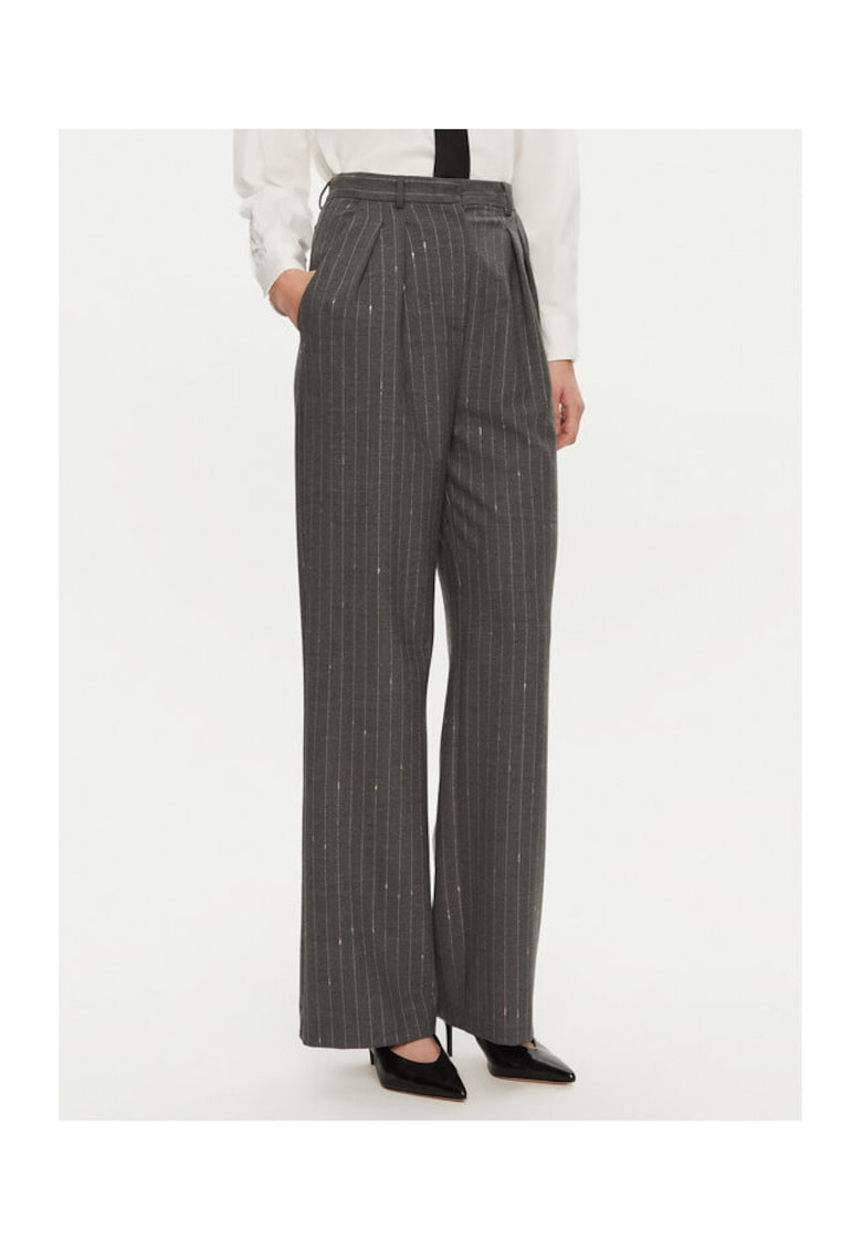 Pantaloni dama - 304362477 - Poliester/Lana - Gri - Gri