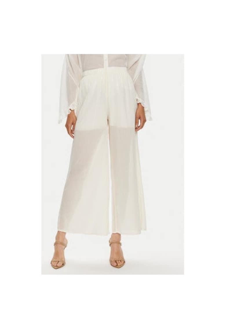 Pantaloni dama -  304543937 - Bumbac/Viscoza - Bej