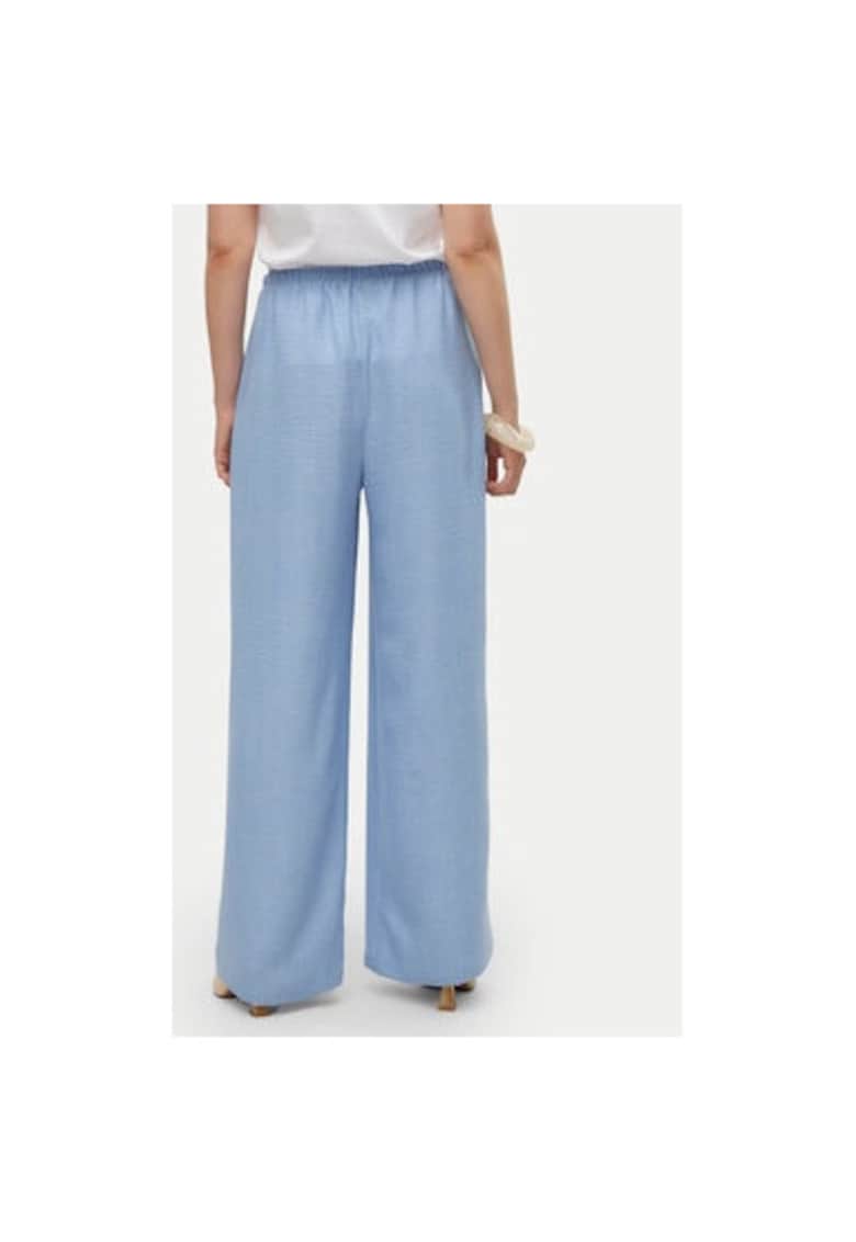 Pantaloni dama - 304786570 - Poliester - Albastru - Albastru