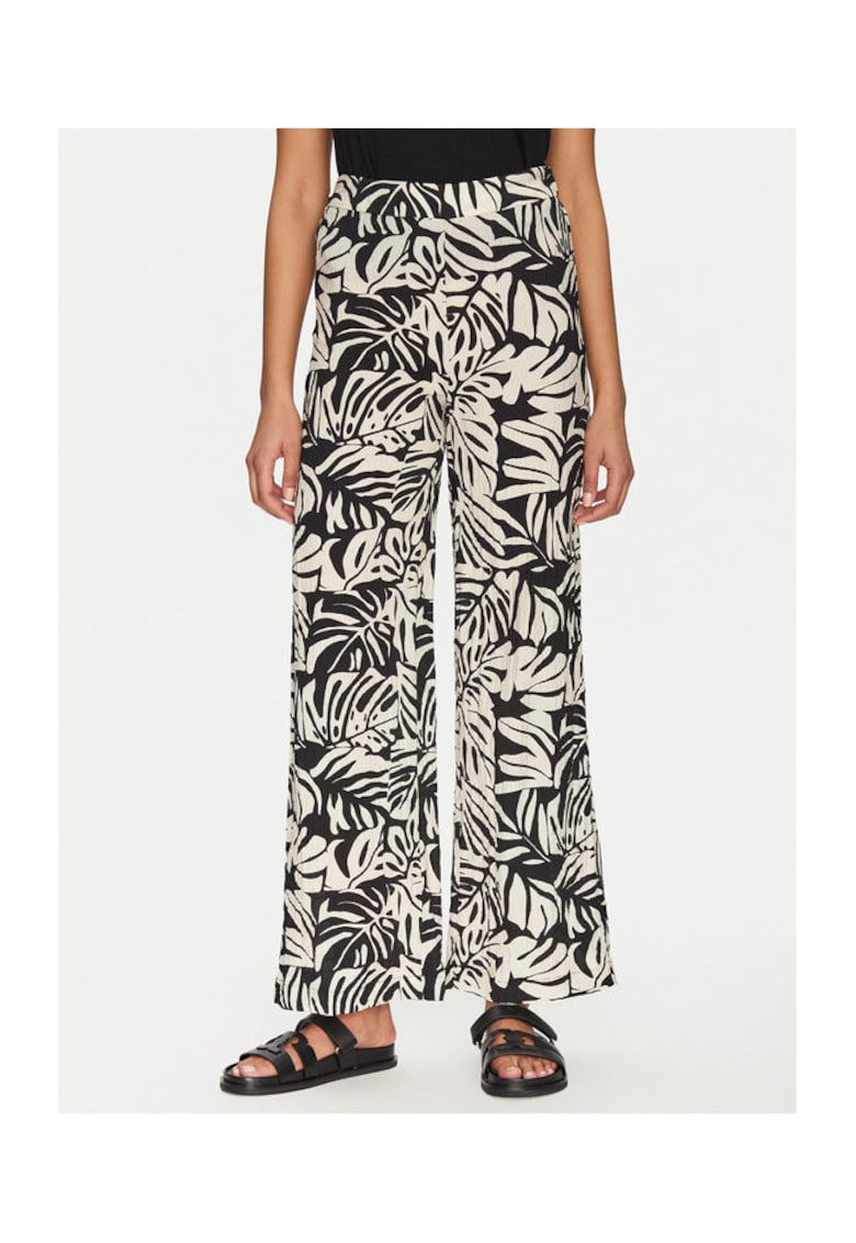 Pantaloni dama - 304932144 - Poliester - Negru - Negru