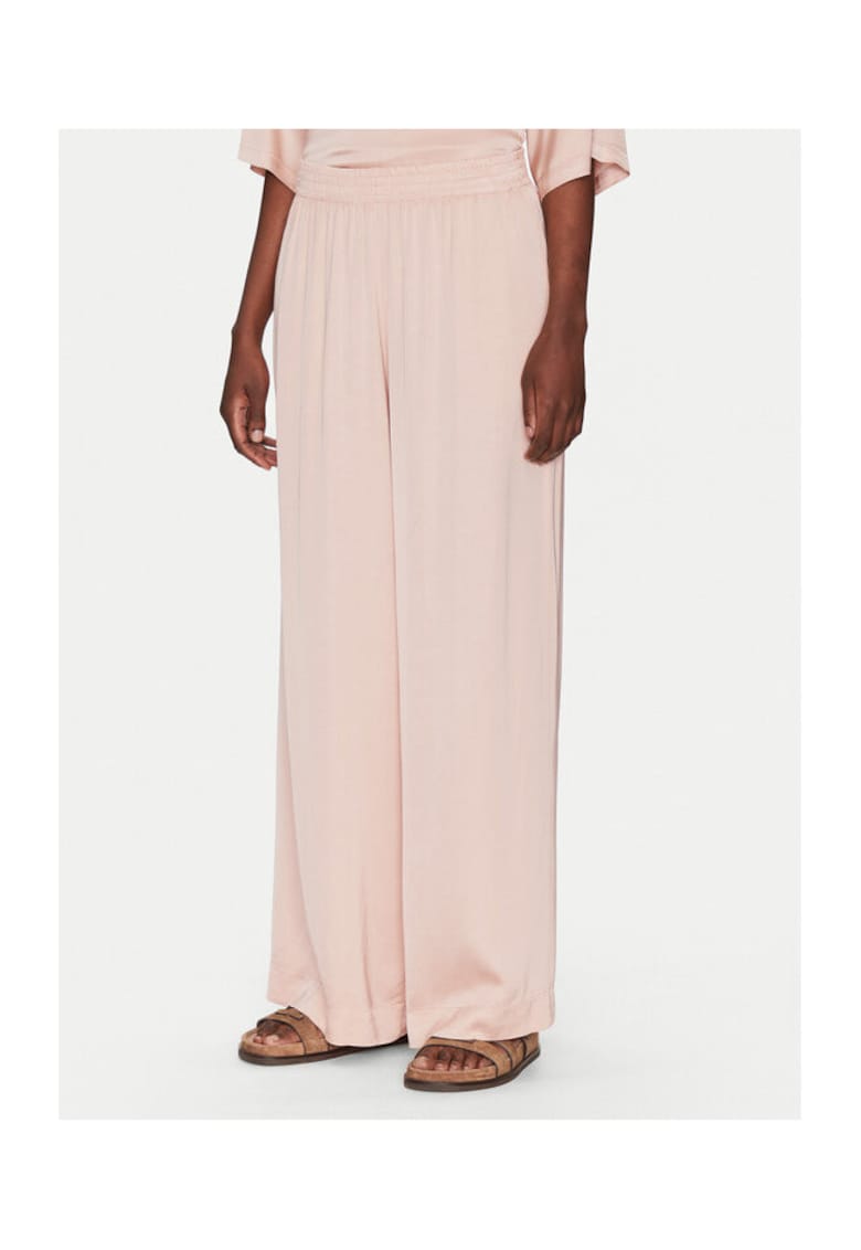 Pantaloni dama - 305389275 - Viscoza - Roz - Roz