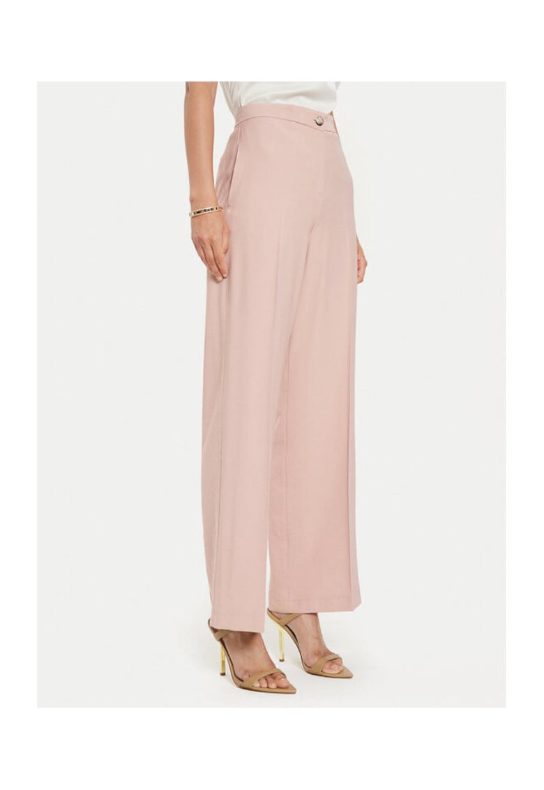 Pantaloni dama - 304573958 - Viscoza - Roz - Roz