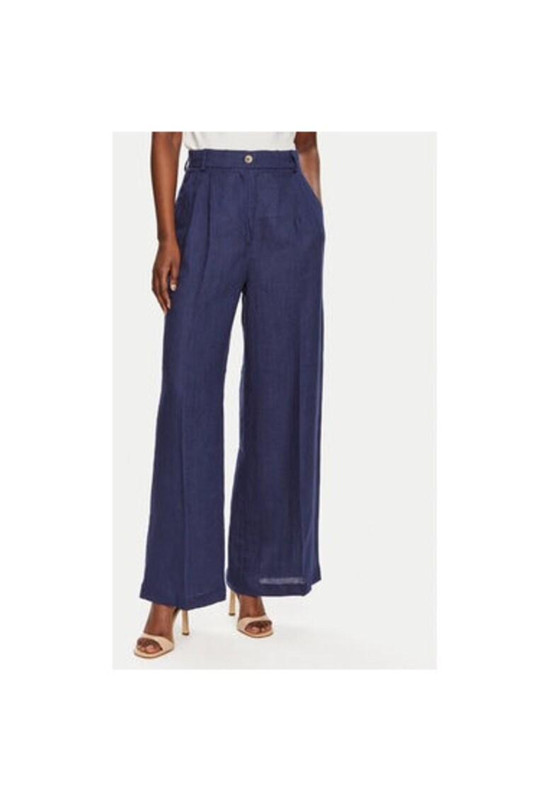 Pantaloni dama -  304575204 - Acetat/Viscoza - Albastru