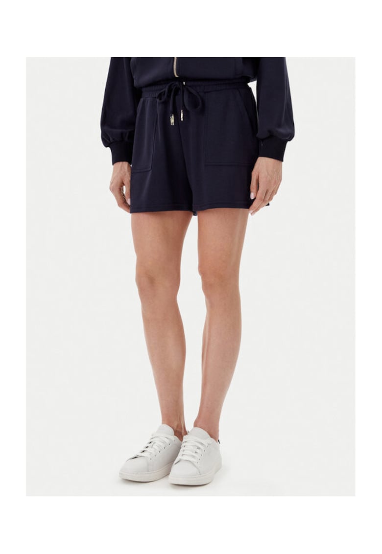 Pantaloni scurti dama - 305244901 - Viscoza/Poliester - Albastru - Albastru