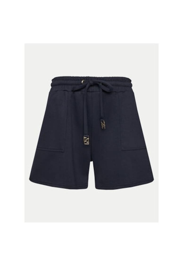 Pantaloni scurti dama - 305244901 - Viscoza/Poliester - Albastru Pantaloni scurti dama - 305244901 - Viscoza/Poliester - Albastru