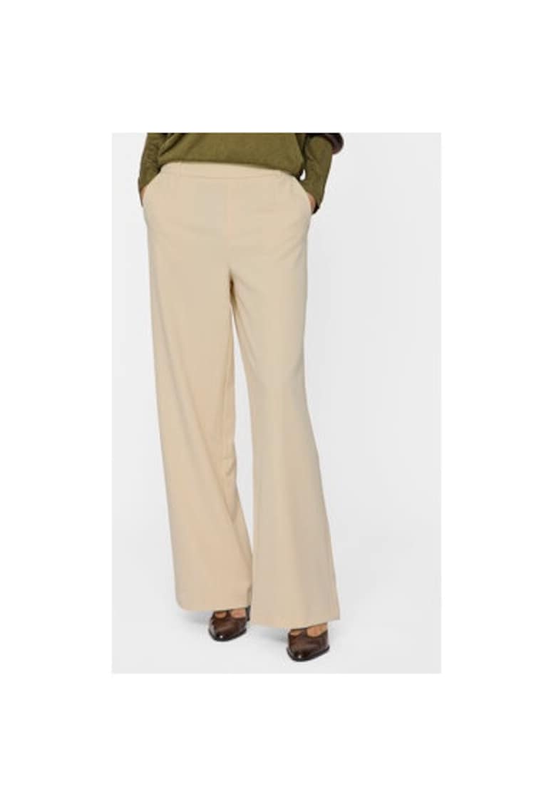 Pantaloni dama - 304902918 - Poliester/Viscoza - Bej - Bej