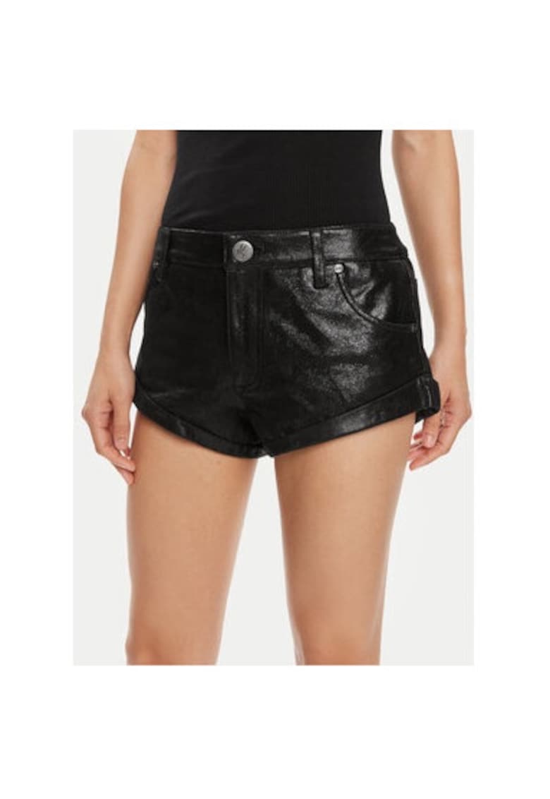 Pantaloni scurti dama - 304007217 - Piele naturala - Negru Pantaloni scurti dama - 304007217 - Piele naturala - Negru