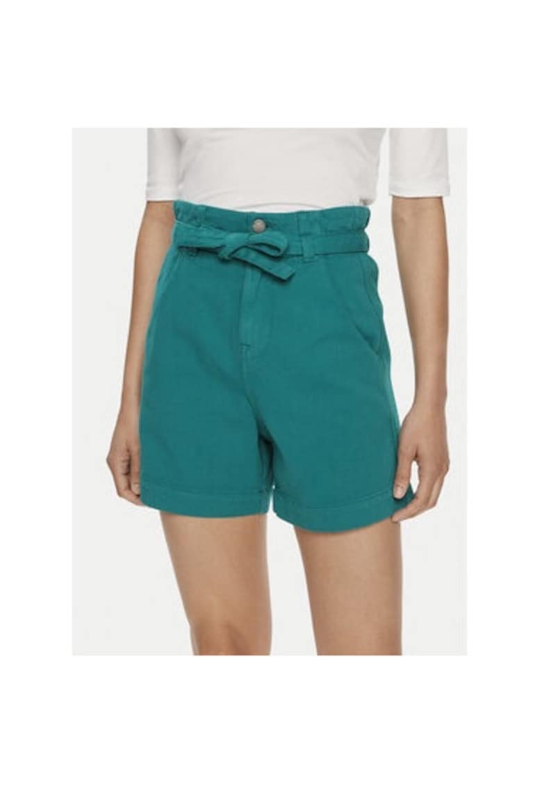 Pantaloni scurti dama - 303802295 - Bumbac - Verde