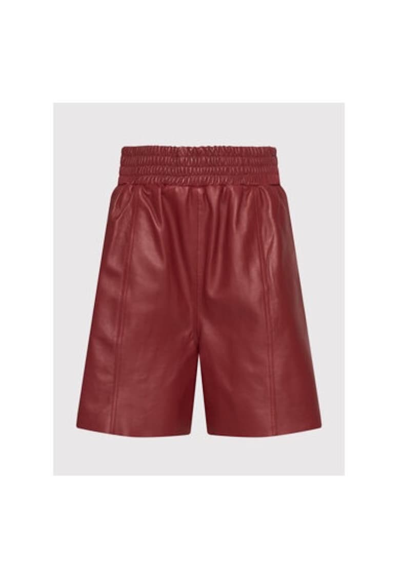 Pantaloni scurti dama -  209343847 - Piele naturala - 34 EU - Rosu