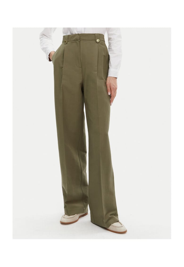 Pantaloni Dama - 305174611 - In - Poliester - Verde - Verde