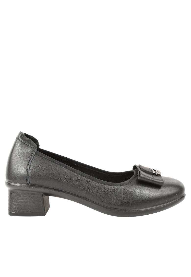Pantofi casual - dama - 4725802 negru - piele naturala - Negru