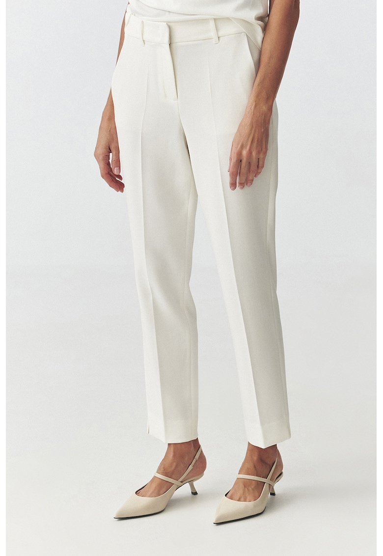 Pantaloni cu croiala conica Rimini - Alb murdar
