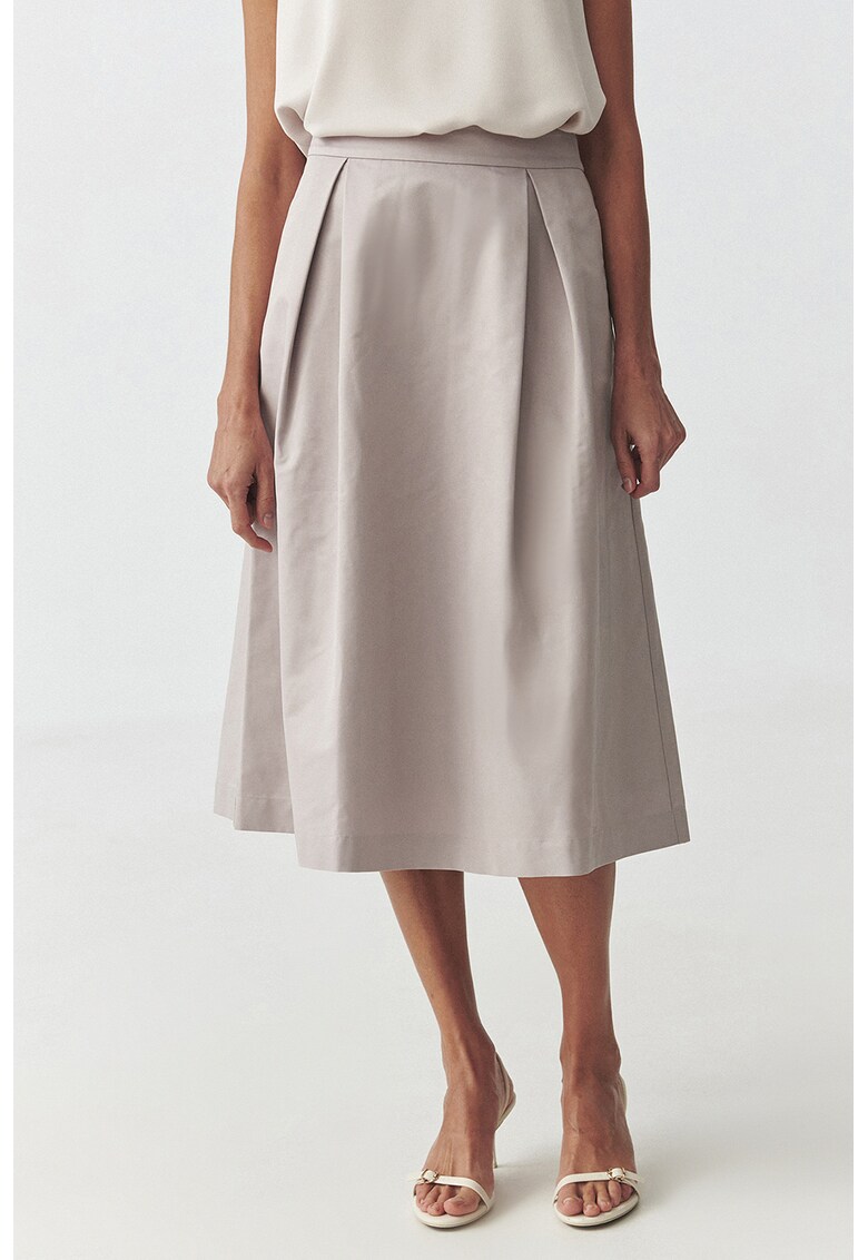 Fusta midi cu detalii plisate Diana