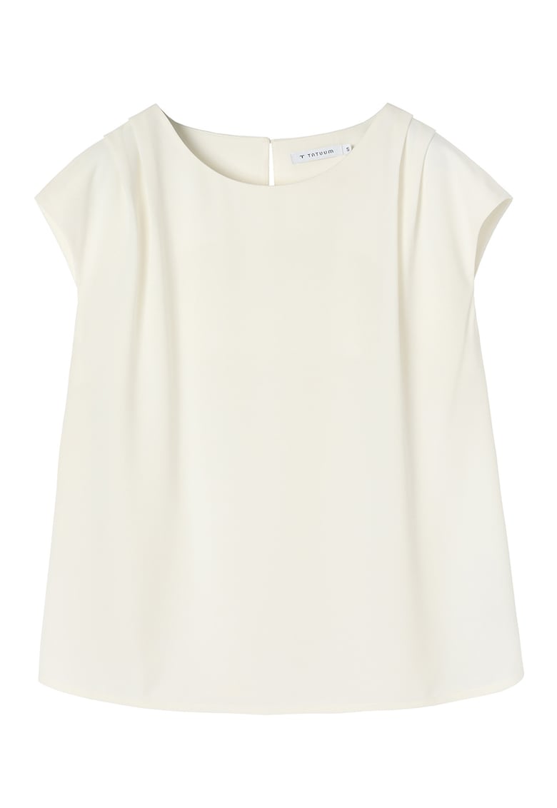 Bluza cu maneci scurte - Alb fildes
