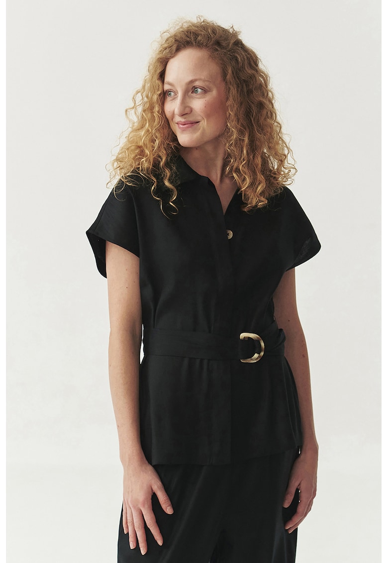 Camasa din amestec de in cu maneci scurte Umbria