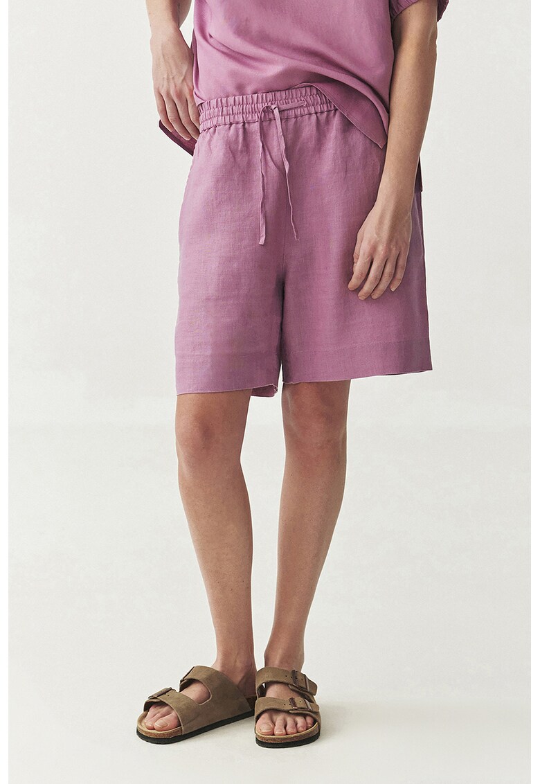 Pantaloni scurti de in cu snur Sevilla - Roz prafuit