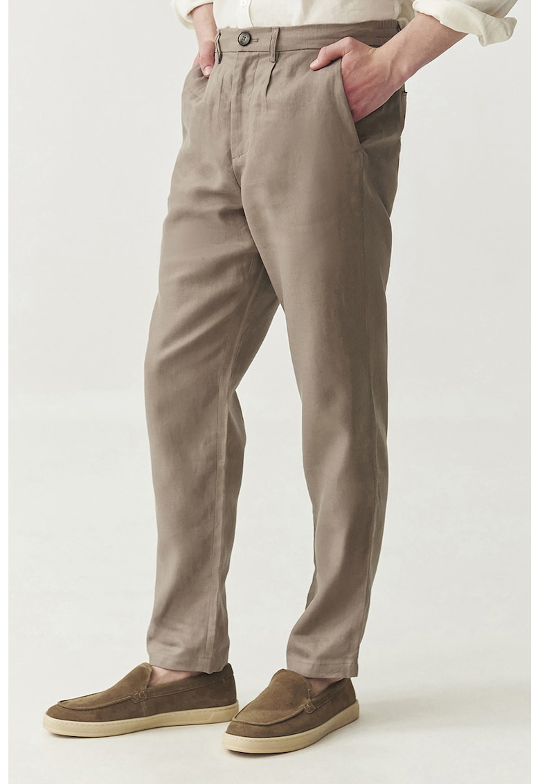 Pantaloni eleganti de in cu buzunare laterale Pantaloni eleganti de in cu buzunare laterale