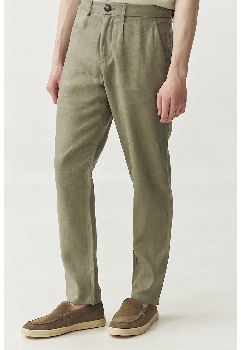 Pantaloni eleganti de in cu buzunare laterale Pantaloni eleganti de in cu buzunare laterale