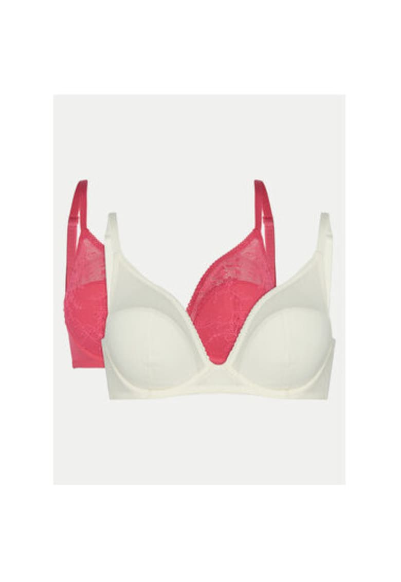 Set 2 sutiene dama -  305208668 - Nylon - Alb