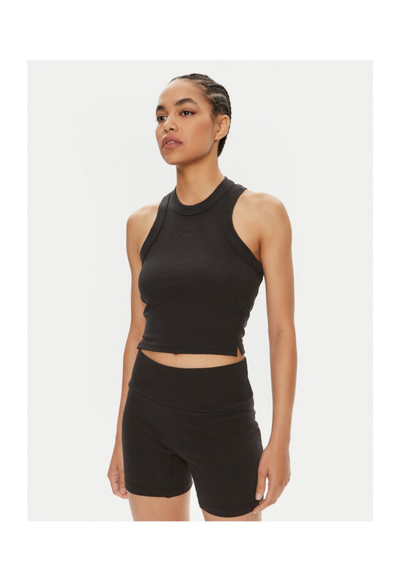 Tricou dama - 303899608 - Viscoza/Bumbac/Elastan - Negru - Negru