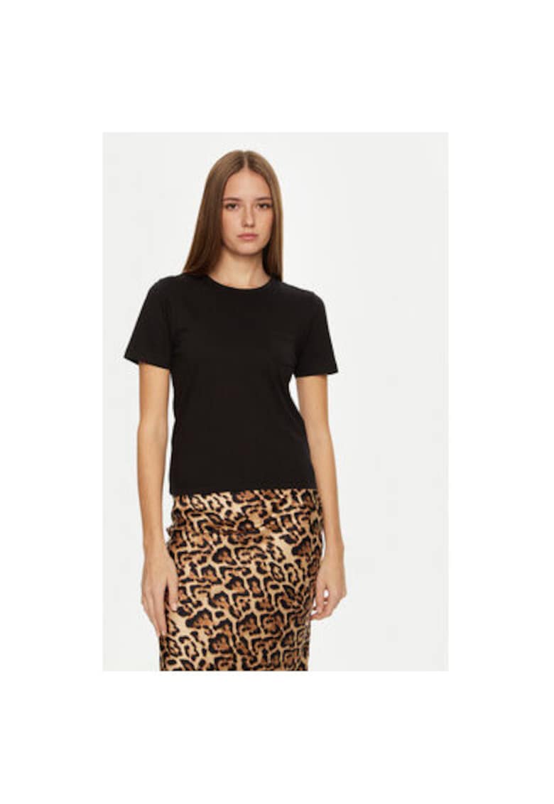 Tricou dama - 304582158 - Bumbac - Negru