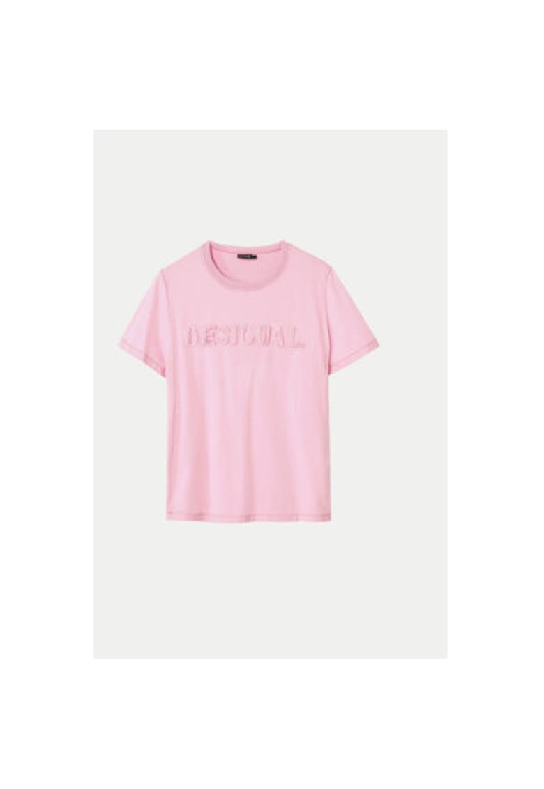 Tricou dama - 304476907 - Bumbac - Roz