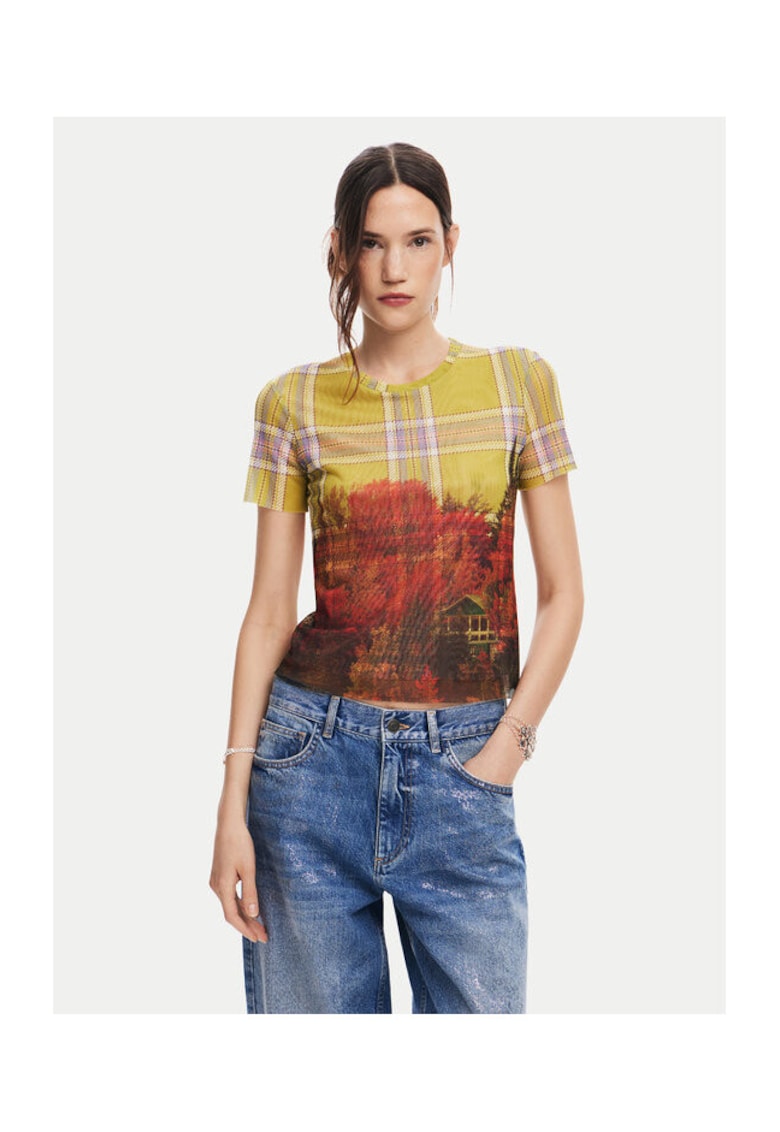 Tricou dama - 304476914 - Poliester - Multicolor - Multicolor