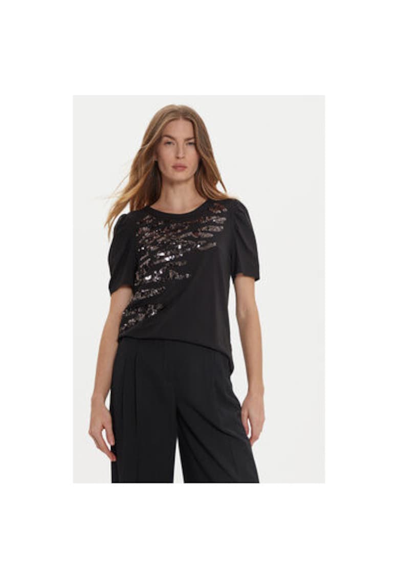 Tricou dama -  304269356 - Bumbac/Modal - Negru