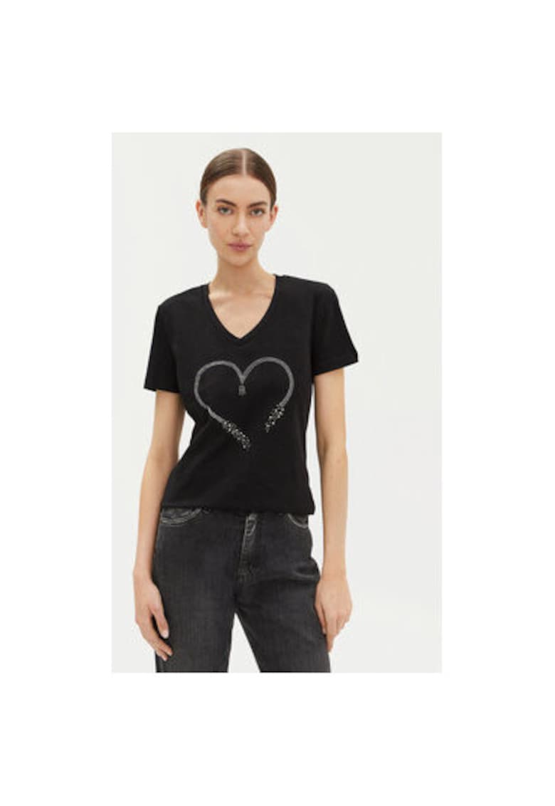 Tricou dama -  305170910 - Bumbac - Negru