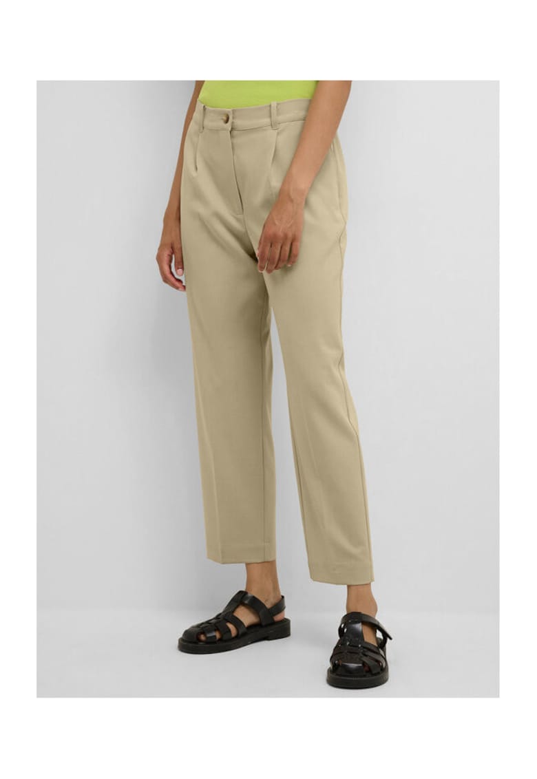 Pantaloni dama - 302183739 - Poliester/Viscoza - Bej - Bej