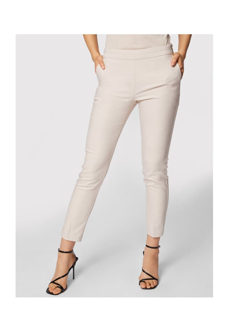 Pantaloni dama - 208531030 - Bumbac/Poliester - Bej - Bej