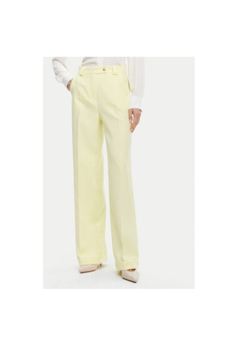 Pantaloni dama -  305406576 - Poliester - Galben