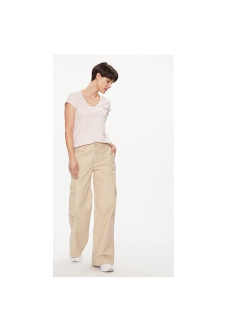 Pantaloni dama -  303866556 - Bumbac - Bej