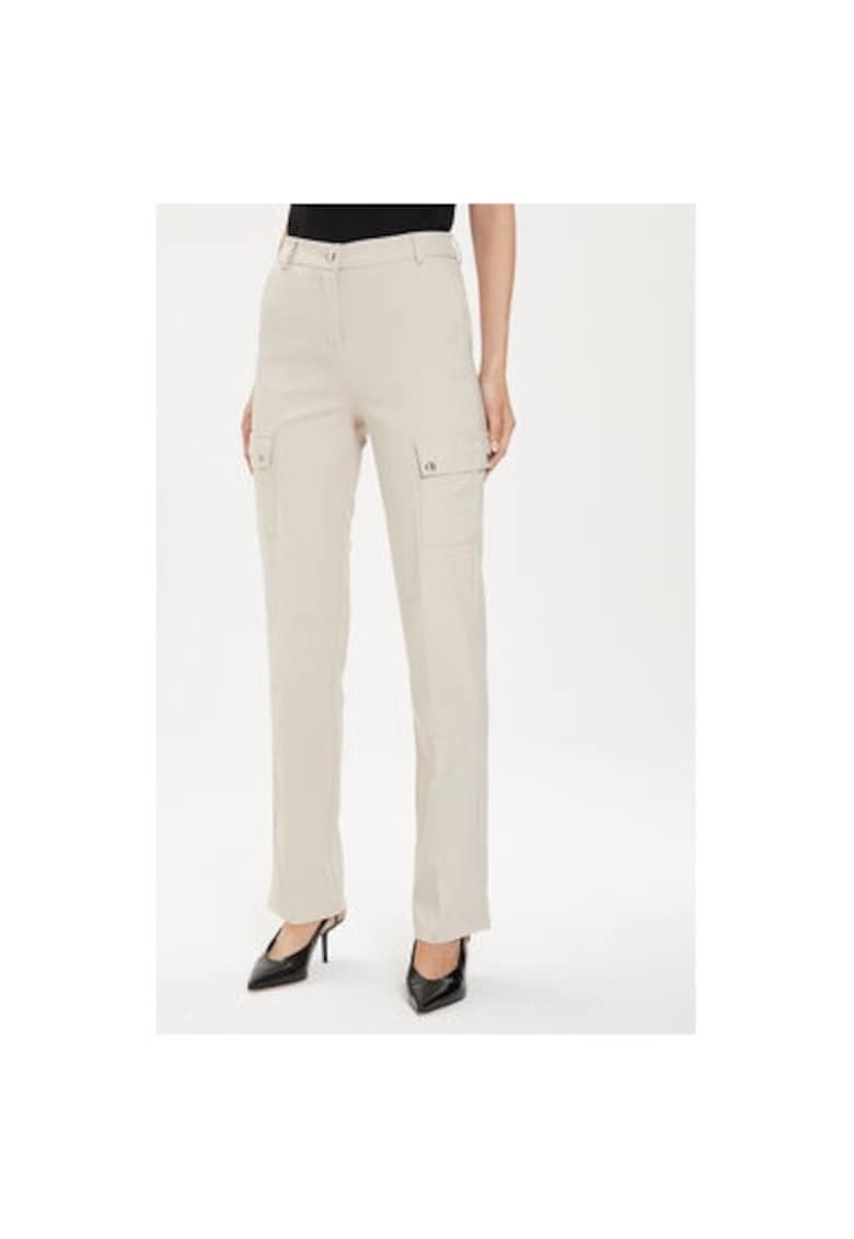 Pantaloni dama - 303918583 - Bumbac/Poliester - Bej - Bej
