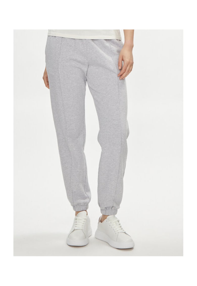 Pantaloni dama - 303651954 - Bumbac - Gri - Gri