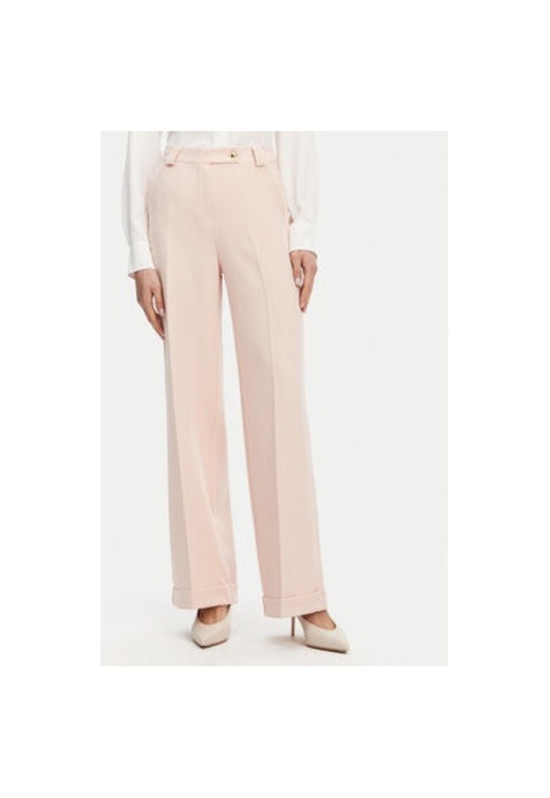 Pantaloni dama -  305406613 - Poliester - Roz