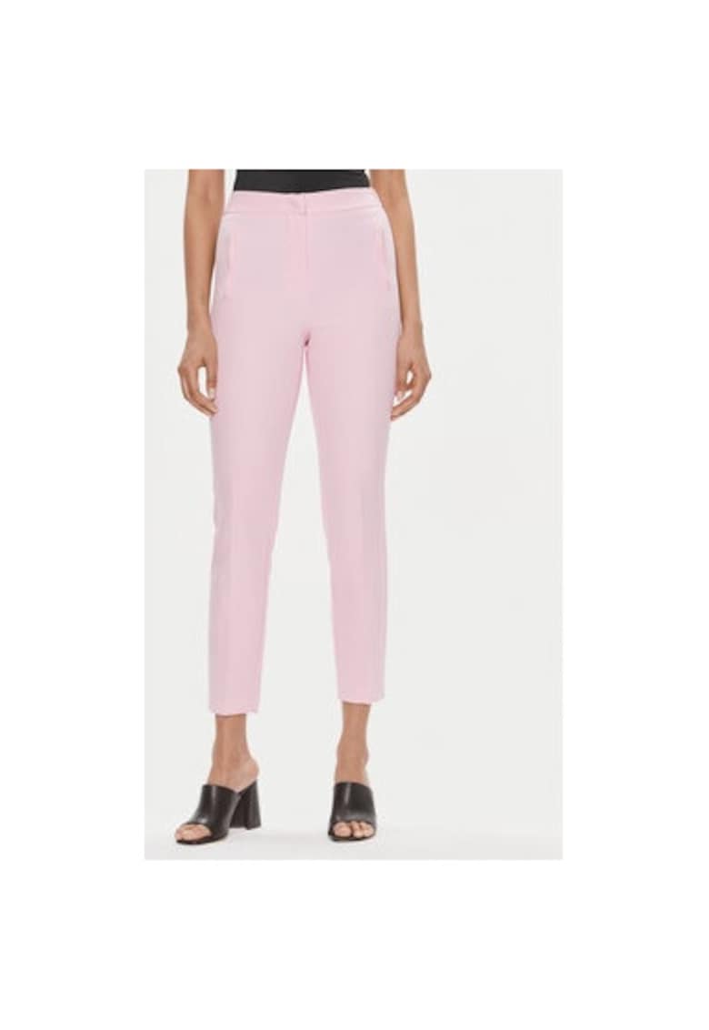 Pantaloni dama - 304107009 - Poliester - Roz - Roz