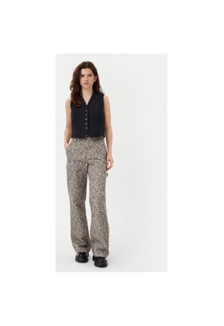 Pantaloni dama - 304807893 - Poliester/Bumbac - Bej - Bej