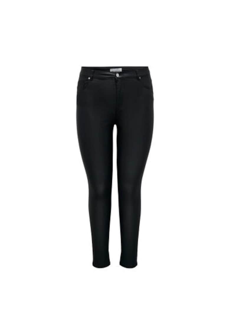 Pantaloni dama - 302627493 - Piele ecologica - Negru - Negru