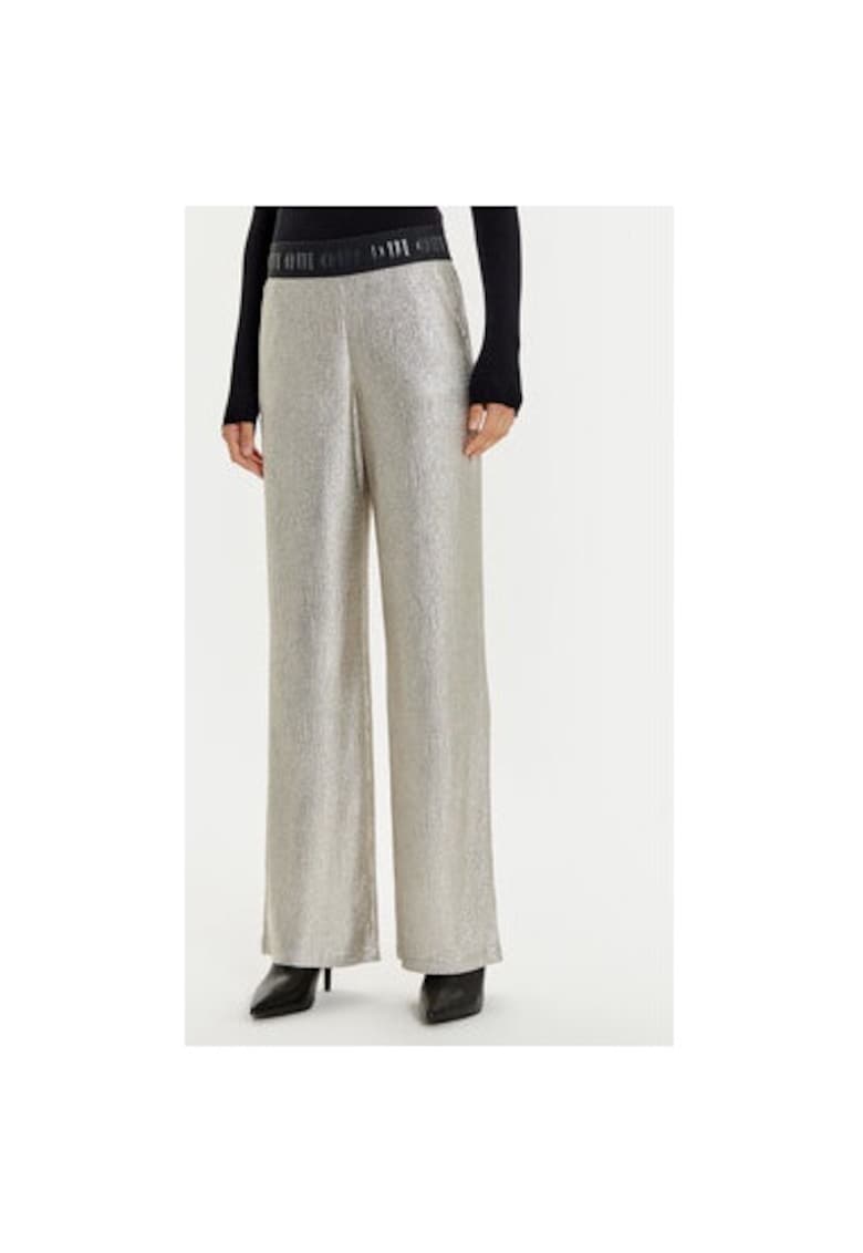 Pantaloni dama -  304524677 - Poliester - Auriu