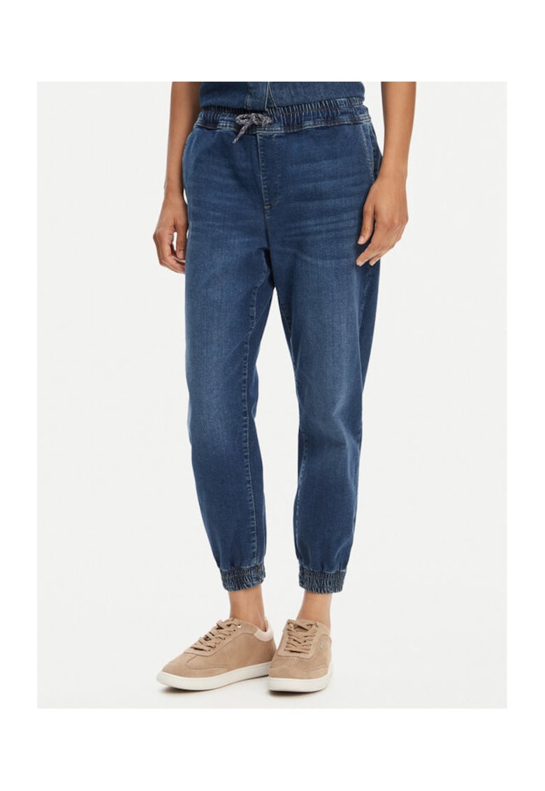 Pantaloni dama - 304783791 - Bumbac - Albastru