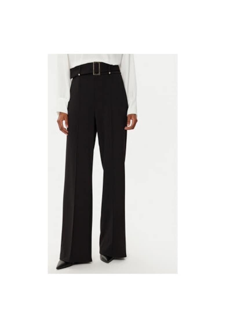 Pantaloni dama - 305119353 - Poliester - Negru - Negru