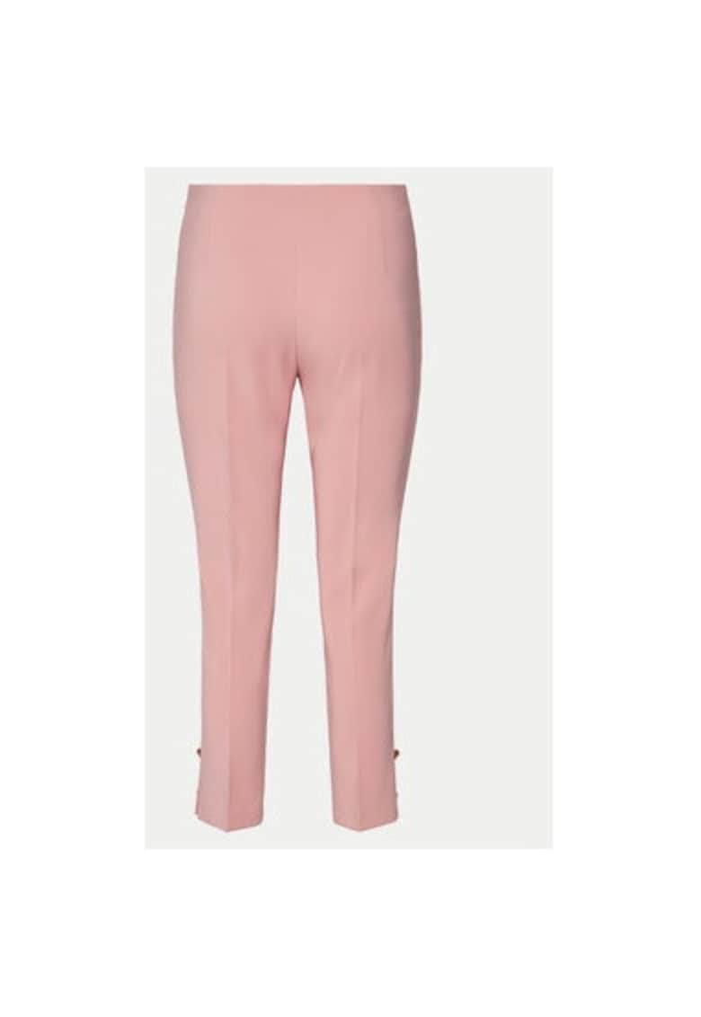 Pantaloni dama - 305264848 - Poliester - Roz - Roz