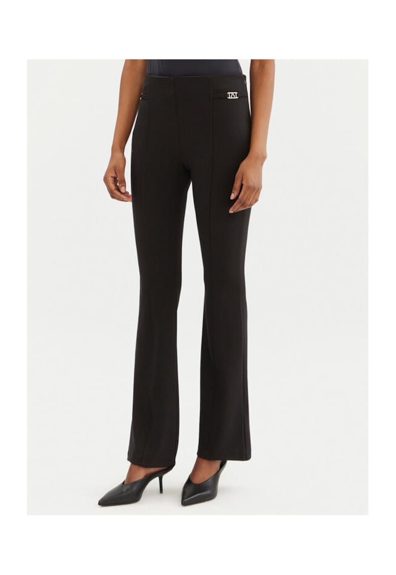 Pantaloni dama - 305265388 - Poliester - Negru - Negru